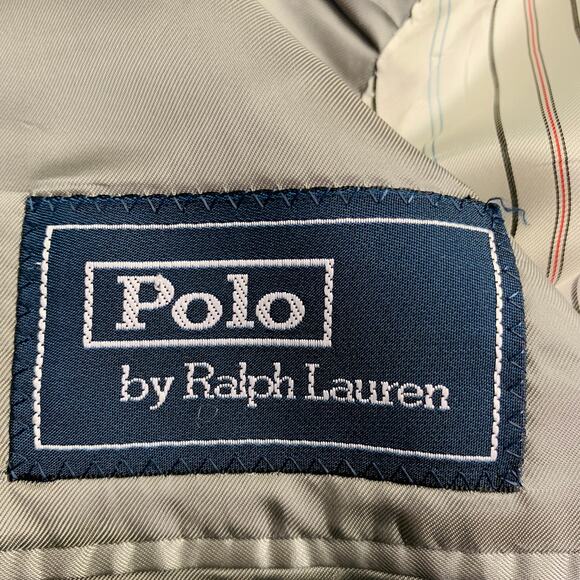 RALPH LAUREN Size 38 Regular Grey Light Grey Herringbone Camel Hair Sport Coat - Picture 8 of 10